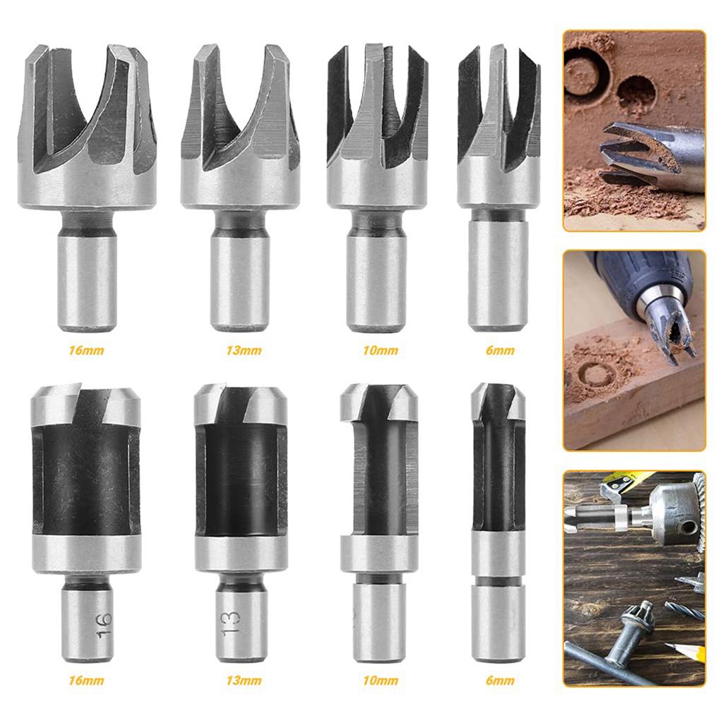 26pcs Woodworking Chamfer Drilling Tools Kit High-speed Steel Multiple Sizes Drill Bit For Wood Metal Plastic