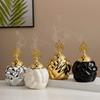 Arabic Ceramic Incenses Burners with Lid Set for Meditations and Home Fragrances Diffuser Eid Ramadans Bakhoors Burners