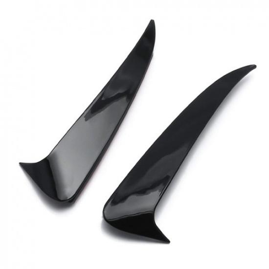 Gloss Black Rear Bumper Spoiler Canard Air Vent Cover Trim For Benz W205 C-Class