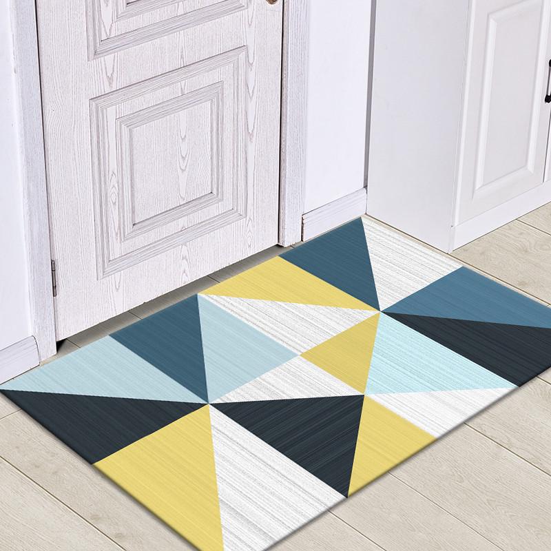 Nordic Light Luxury Non-Slip Entrance Mats - Machine Washable, Dirt-Resistant Floor and Door Carpets for Home.