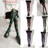 Checkered Argyle Plaids Pattern Pantyhose for Women Reinforced Toe Everyday Use Soft Nylon Opaque Tights Stockings