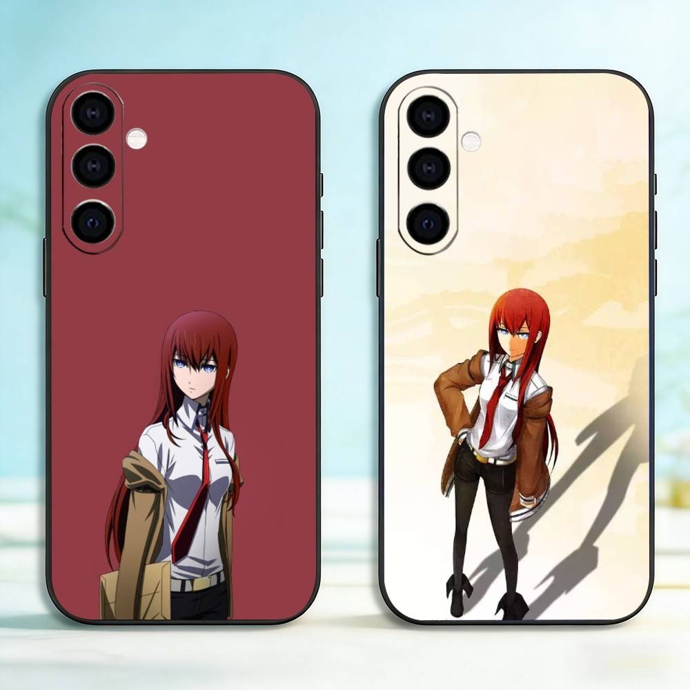 Steins Gate Kurisu Makise Phone Case For Samsung Galaxy A73,A72,A71,A70,A53,A52,A51,Soft Silicone Black Cover