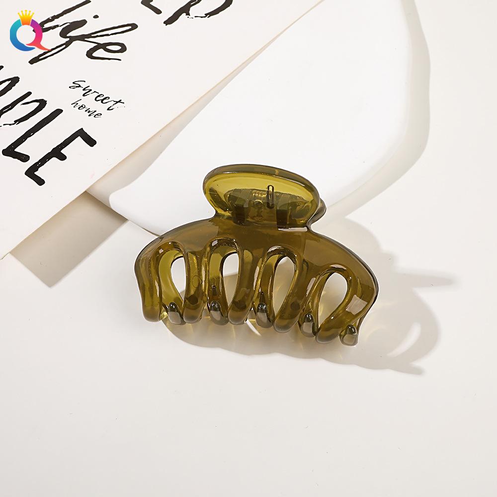 

Новые заколки для волос конфетных цветов для женщин, акриловый зажим для волос среднего размера, зажимы для волос, заколка-краб, модные аксессуары для волос