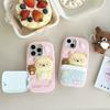 New 3D Rilakkuma Phone Holder Case For iPhone 16 Promax 15 14 13 12 Pro Max Soft Silicone Cartoon Cover For 16pro