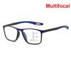 New Trendy TR90 Pochromic Multifocal Reading Glasses 3 in 1 Outdoor Bifocal Sunglasses Sports Anti Blue Near Far Eyeglasses