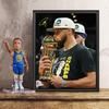 Brangdy Stephen Curry Podepsaný zarámovaný plakát