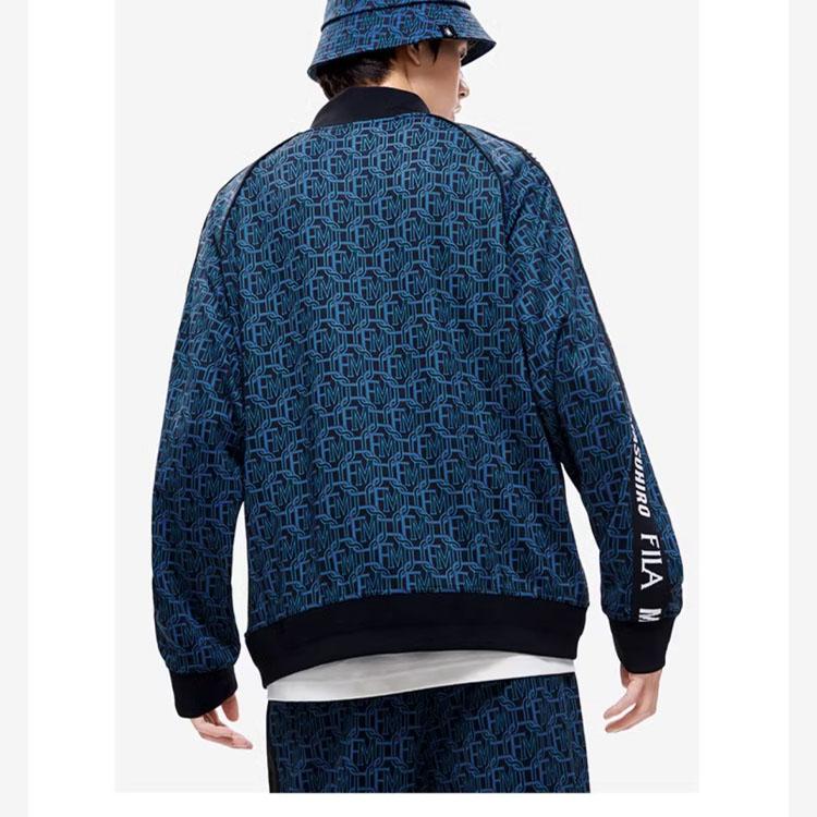 FILA X MIHARA YASUHIRO Logo Printed Geometric Pattern Oversized Jacket Men Jacket Black F11M223501F-BK