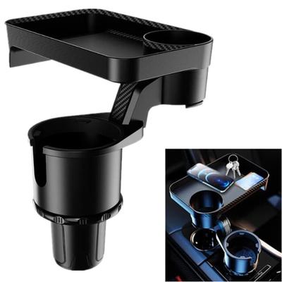 TATACLEA Uchwyt na napoje samochodowy z uchwytem na kubek na napoje i łatwą, wygodną tacą o małych rozmiarach, na jedzenie, Stabilny, Montaż, Przechowywanie, Antypoślizgowy, 2 w 1