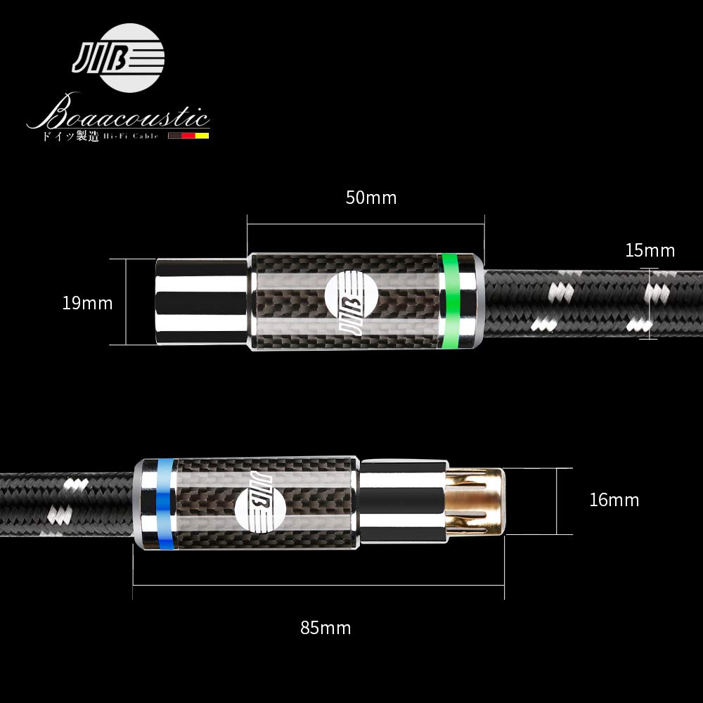 JIB XLR Audio Cable for Canon XLR Microphone Balanced Compatible with AV and 1m 15mm OD x 2 (Male-Female) Cables, Cables, 3-Pin Cables, Cables,