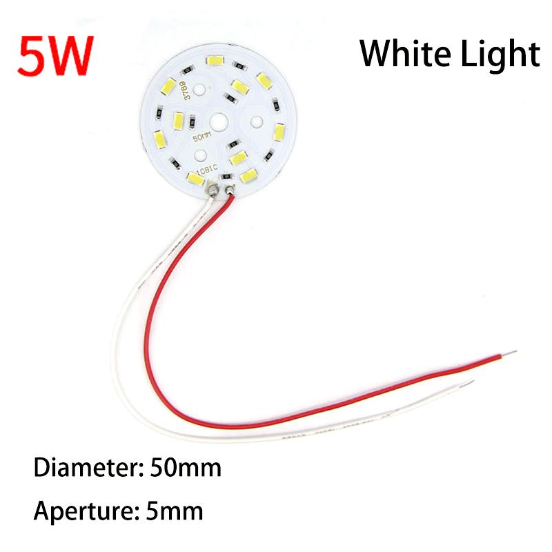 3pcs 5V 3W 5w 10w 30w LED Chip Bead Yellow Warm White Lamp Night Lights Wire Board Bulb Round Transformation Source 32MM 50mm 14mm