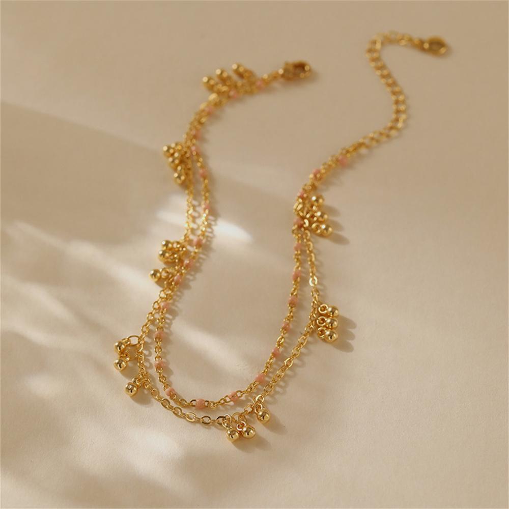 Bohemian Double-layer Design Simple Seaside Vacation Outfit Women's Style Ankle Chain Charming Jewelry