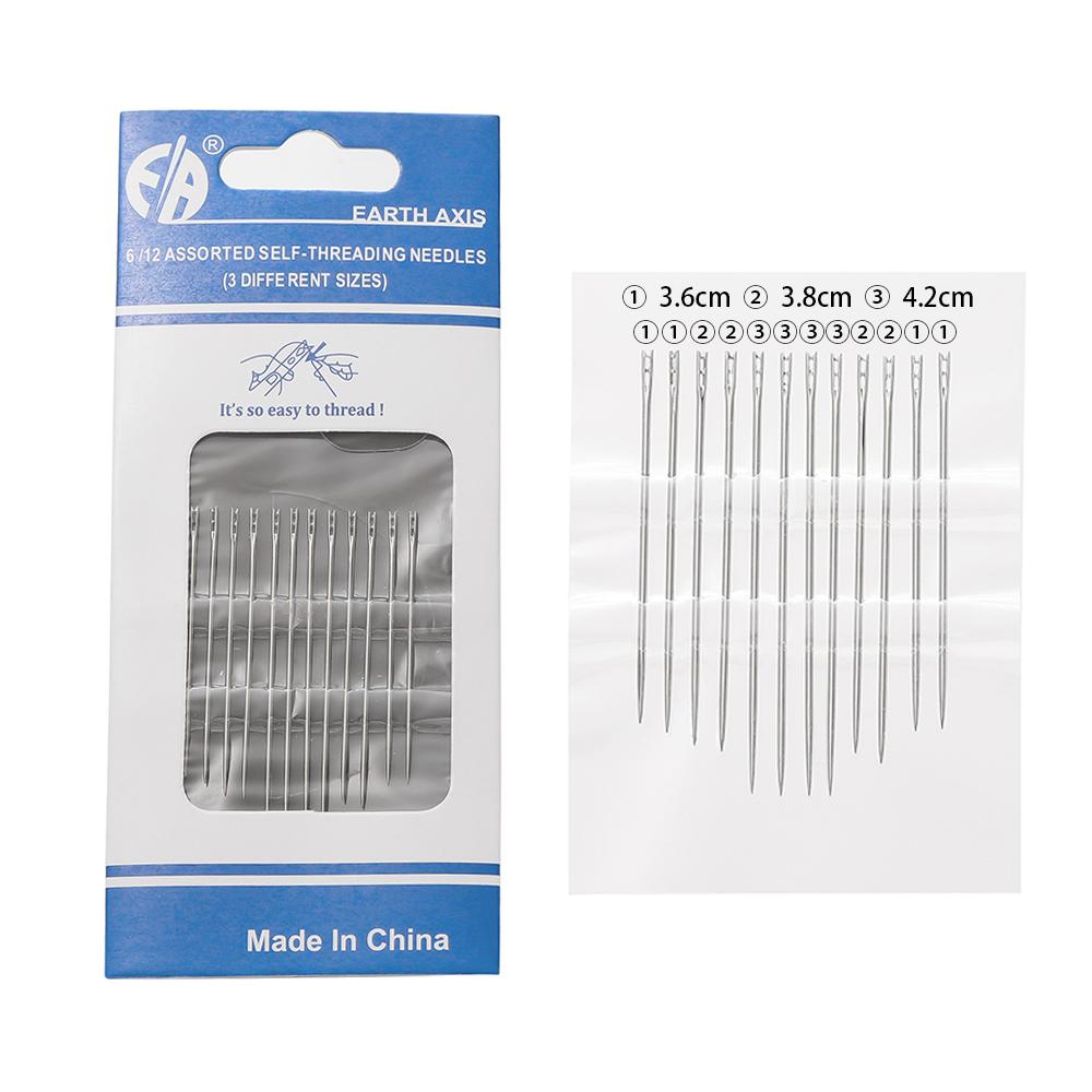 

Side Hole Blind Sewing Needles Elderly Self Threading Needle Household DIY Jewelry Beading Sewing Tool Embroidery Mending Needle