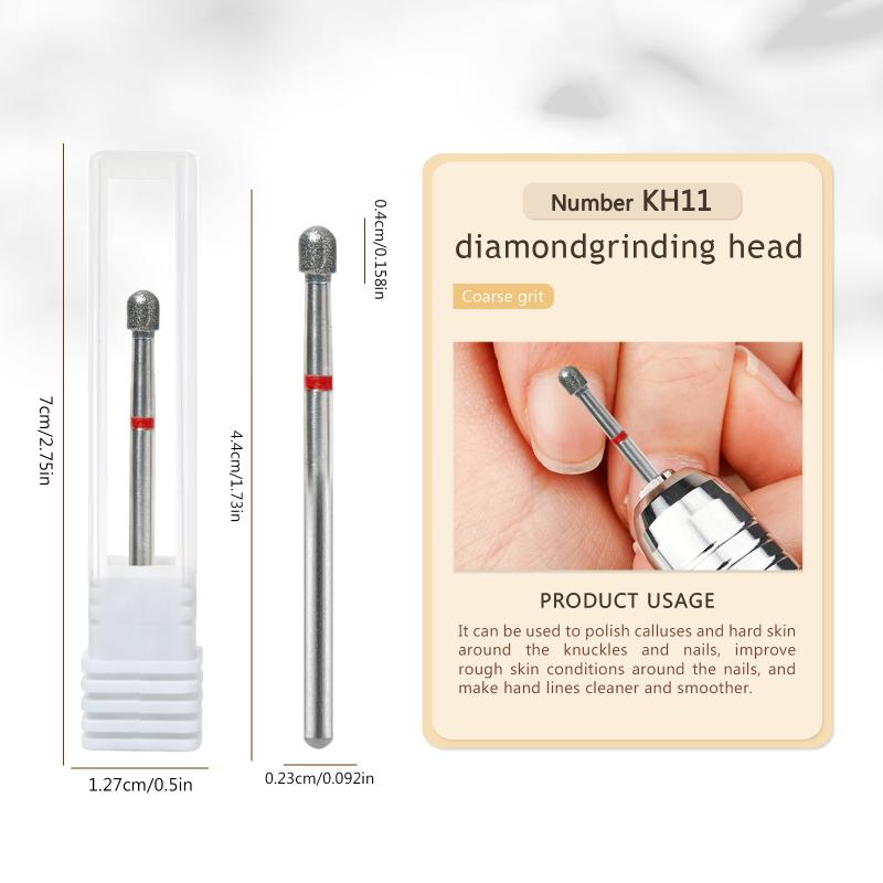 Diamond Nail Drill Bits Durable Material Multiple Uses For Home Diy Nail Art Cuticle Clean Gel Removing