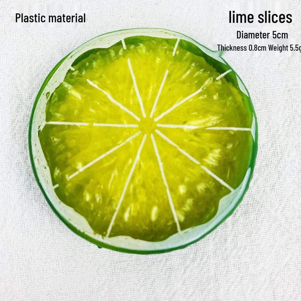 Simulation Fruit Models: Lemon, Orange, Strawberry, and Watermelon Slices for Decoration & Photography Props