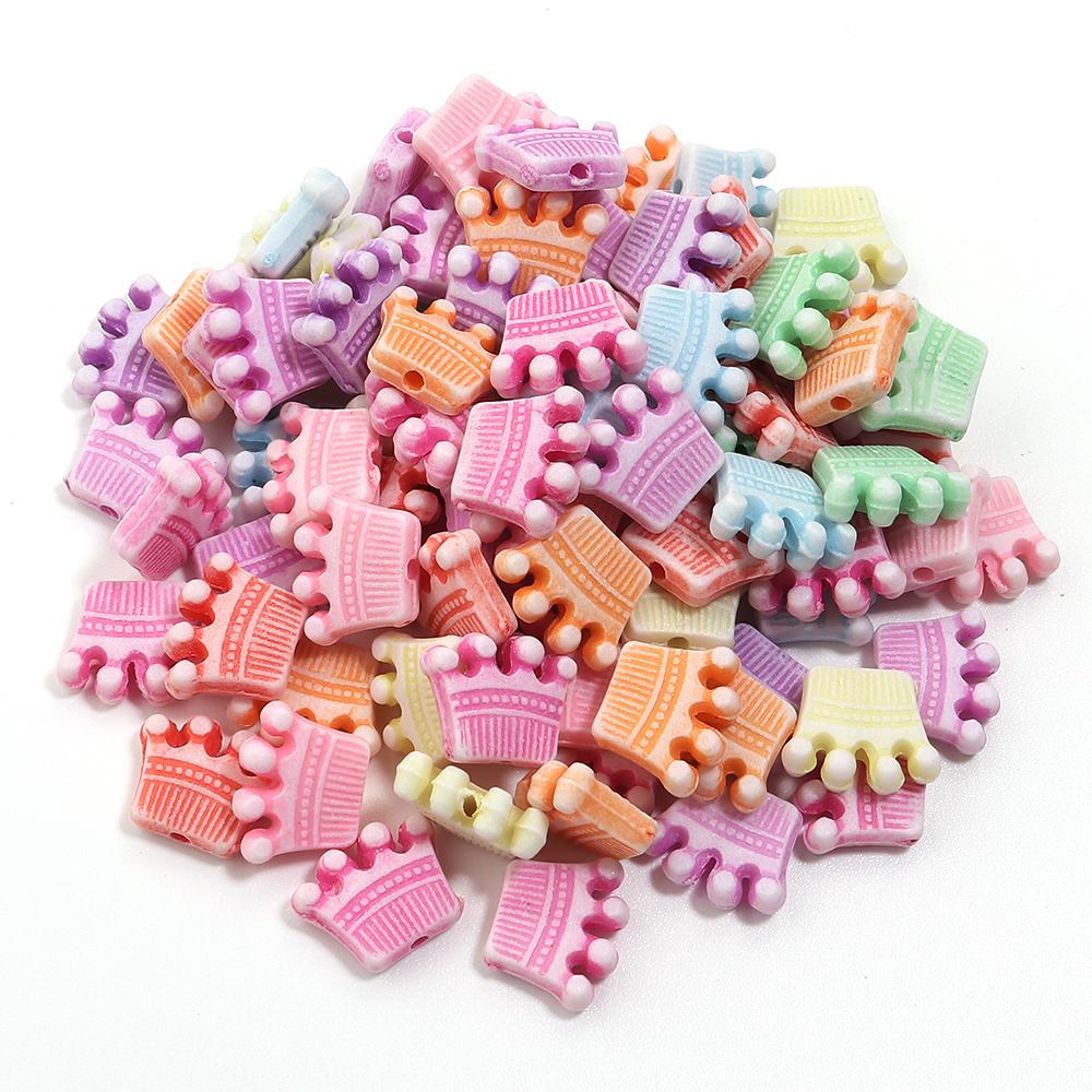 200pcs/lot Multiple Styles Plastic Beads Cat Flower Star Fish Shell Beads Loose Spacer Beads For Jewelry Making DIY Accessories
