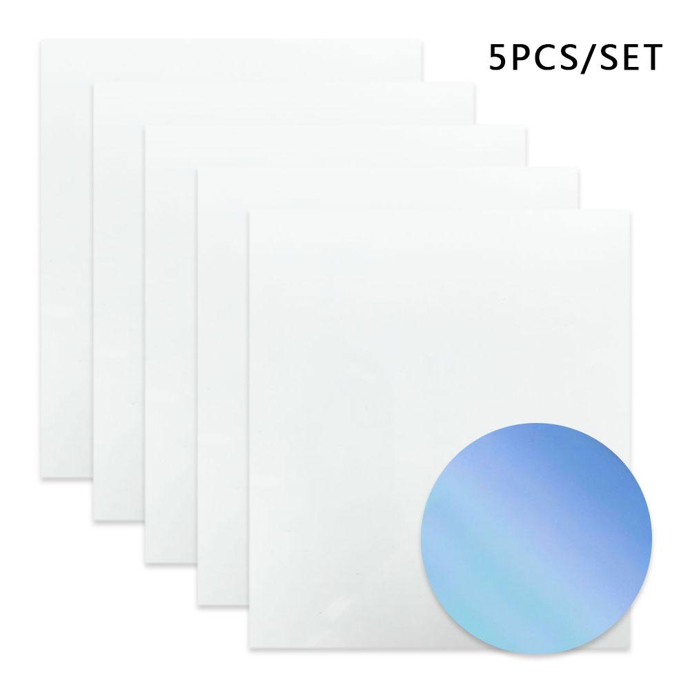5pcs Glow in Dark HTV Vinyl Sheet Halloween DIY Iron On Transfer for T-shirts/Bags Permanent Luminous Film (30x25cm/20x25cm)
