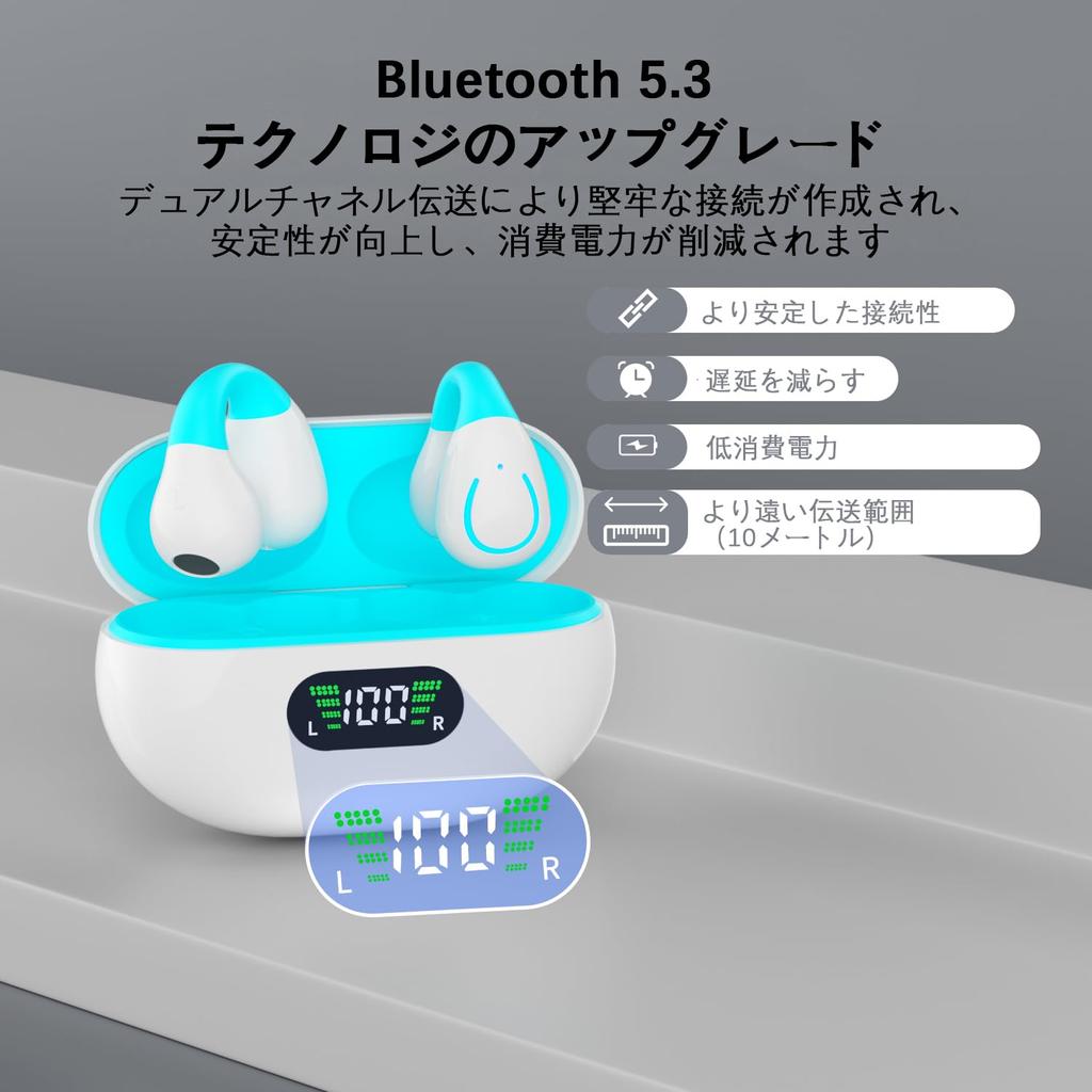 Industry First Sale True OWS Air Bone Conduction Authentic Wireless Bluetooth Lightweight and Comfortable Charging Case with LED Digital Microphone