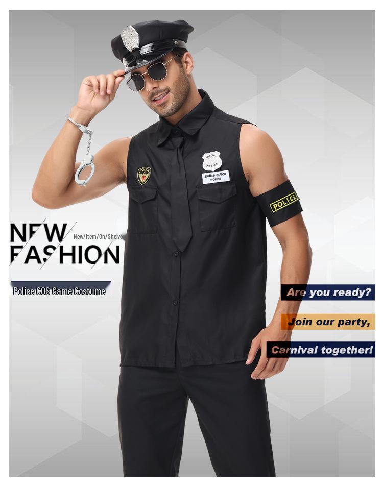 Costume Cosplay da Ufficiale di Polizia per Uomo