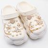 Set Diamond Butterfly Rhinestone Detachable Chain Buckle Pink Shoe Flower Set Creative DIY Pearl Shoe Charms Shoe Decoration