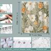 1pc Vintage Floral Shower Curtain - Water-Resistant Polyester, 12 Hooks, 71x71", Machine Washable, All-Season Pastoral Theme