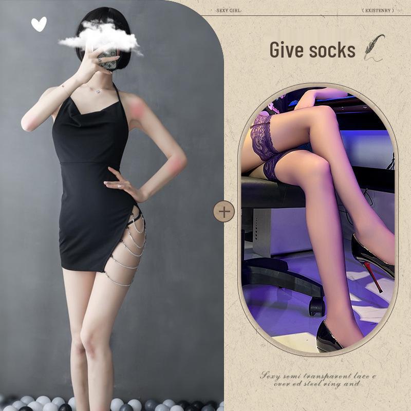 

Кружевной комплект нижнего белья Xiang Night Temptation: Сексуальная майка без спины с разрезом - Эротическая домашняя одежда, ночная сорочка One Size