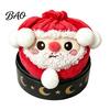 Dumpling Sensory Toy with Steamer Christmas Plush Stress Relief Toy, Santa Claus Snowman Reindeer Themed Fidget Toys Steamed Bun Squeeze Relaxation