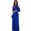Women's V-Neck Hollow Short Sleeves Casual Long Pants Wide Leg Pants Jumpsuits