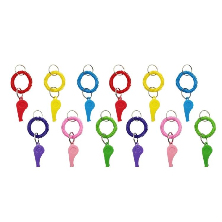 12pack Durability Colorful Whistle Sports Coaching Gear Nontoxic Plastic Whistle for Teams School Activity