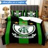 3PCS Green Shield Emblem Design Printed Soft Bedding Set,Including 1pc Duvet Cover And 2pcs Pillowcases Perfect for Bedroom, Dormitory, Fan gift