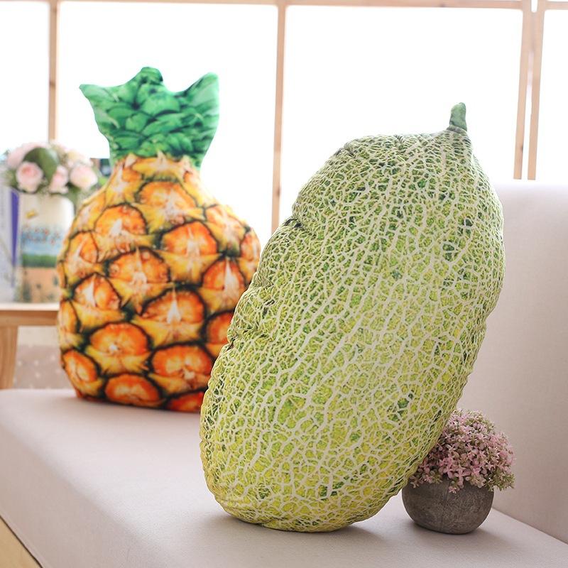 Creative Simulation Vegetable 3D Strawberry Fruit Throw Pillow Cushion Home Sofa Decoration Spoof Gift Photo Props
