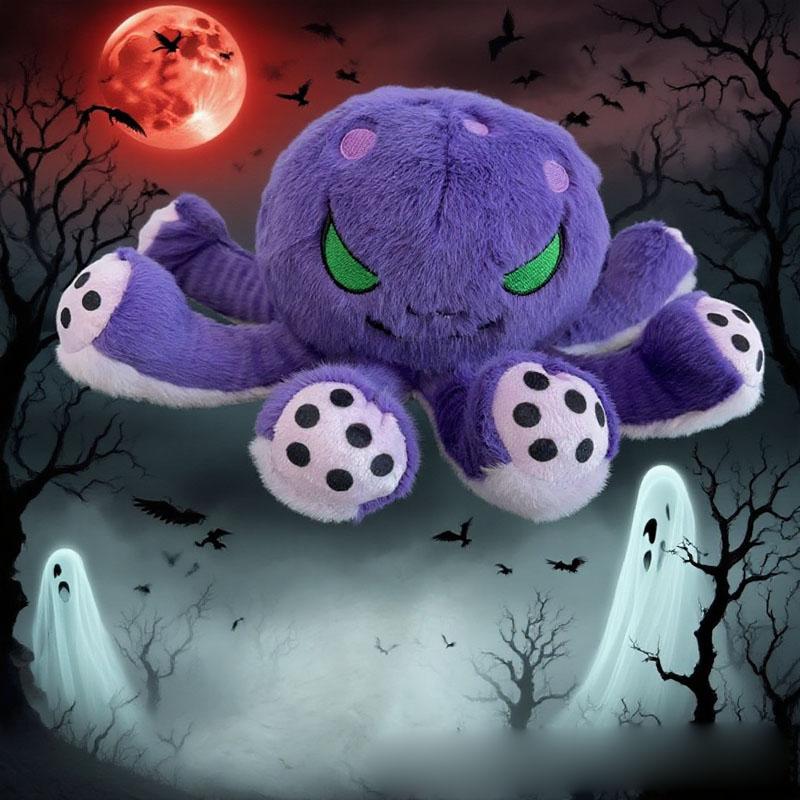 35cm New Halloween Octopus Plush Doll, Soft Octopus Stuffed Pillow for Holiday Decor