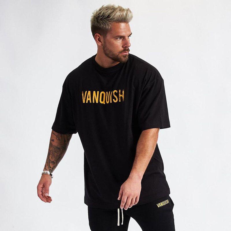 European and American Loose Male Brother Casual Muscle Cotton Short Sleeve