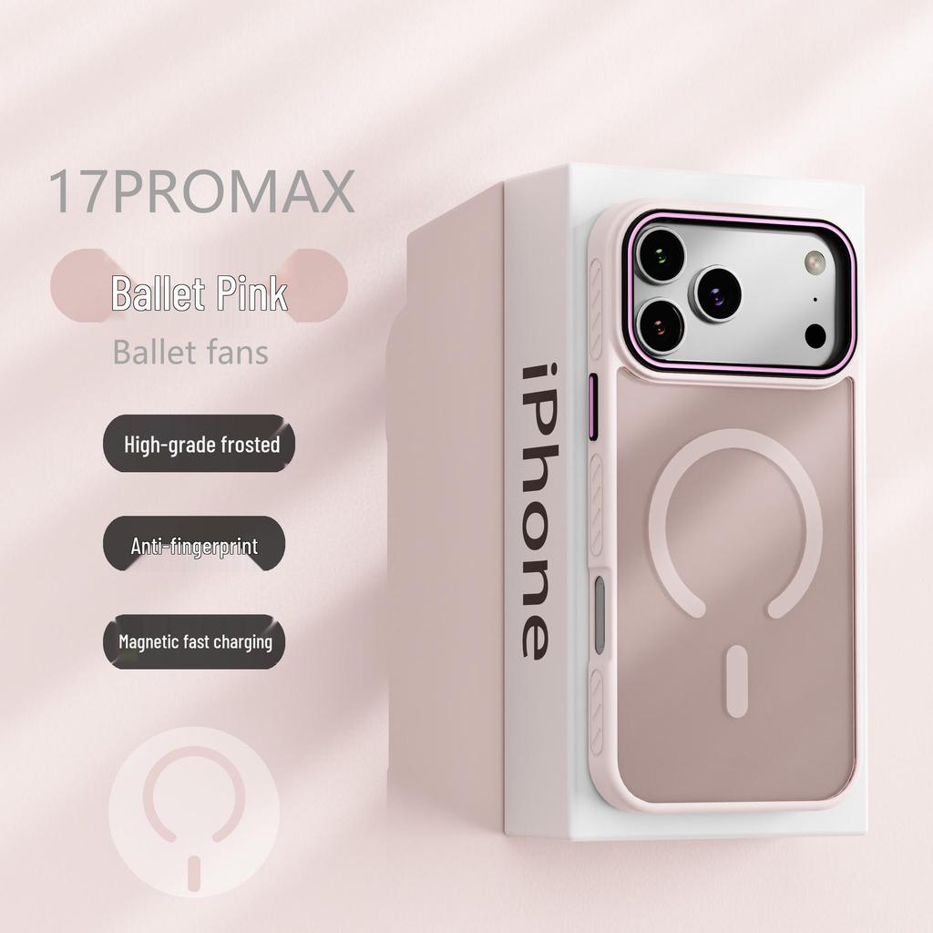 Translucent Magnetic Anti-Slip Phone Case for Apple 17 Pro Max – Frosted, Anti-Drop, Protective for Models 13/14