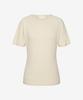 Sekeonseukin Cotton Silk Rolled Neck Short Sleeve Pullover