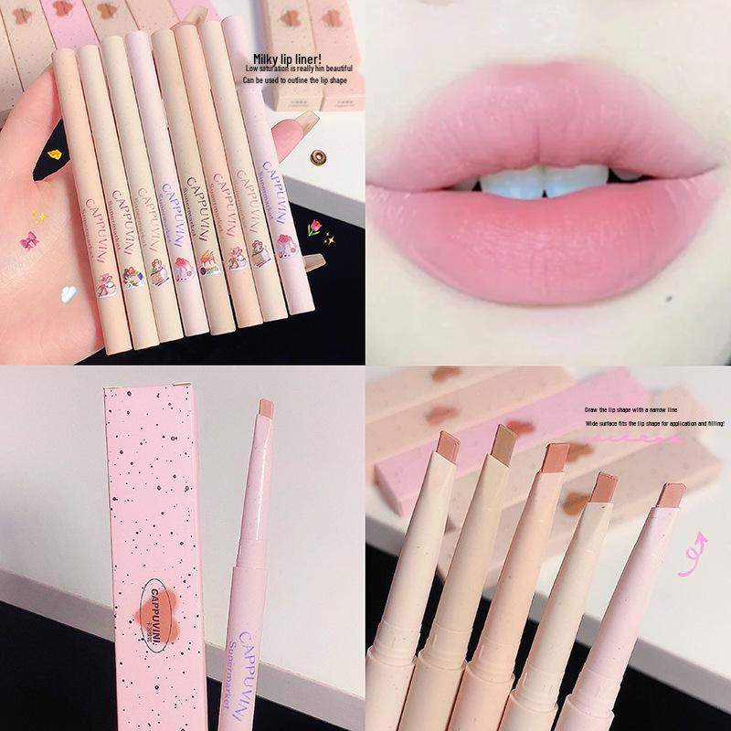 Cappuvini Lip Liner & Nude Lipstick Pencil Set