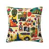 Fashion Haunted Mansion Logo Cushion Covers Halloween Grimace Ghosts Throw Pillow for Sofa Car Square Pillowcase Decoration