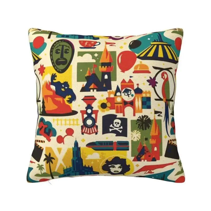 Fashion Haunted Mansion Logo Cushion Covers Halloween Grimace Ghosts Throw Pillow for Sofa Car Square Pillowcase Decoration