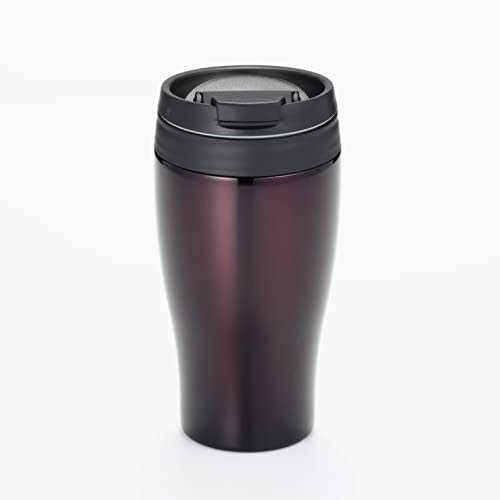 Doshisha Tumbler with Lid, Convenience Store Mug, Direct Type, Vacuum Insulated, Direct Drip, 360ml, Brown, CBCT400BR