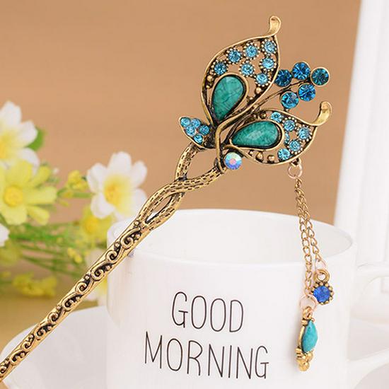 Women's 2026 Spring/Summer Chinese Tassel Alloy Hairpin - Qipao Hair Accessories