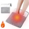 USB Heated Foot Warmer Electric Feet Heating Pad Washable Thermal Heated Foot Cover for Under Desk Bed Office Home