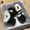 Women's Furry Thick Sole Loafers 2025 Winter Chunky Sole Cotton Lined Warm Shoes Height Increase Fashion Footwear