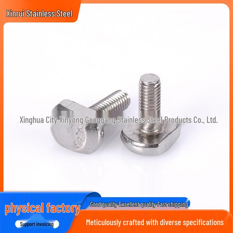 M8 European Standard Type 304 Stainless Steel T-Slot Bolt for Aluminum Profiles Photovoltaic