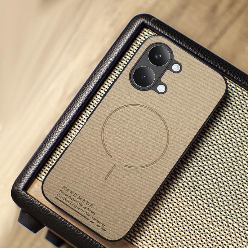 Luxury Fabric Texture Leather Magnetic Phone Case for POCO X8 Pro Max X7 Pro F8 Ultra M8 Pro Anti-drop Lens Raised Protect Cover