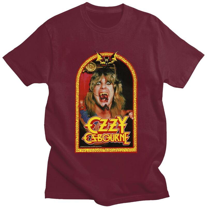 Custom Heavy Metal Rock Ozzy Osbourne T Shirts Men Pure Cotton Tee Tops Tshirt Tshirt Clothing
