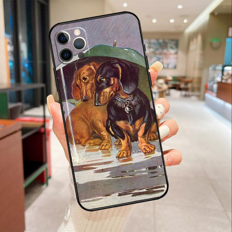 Dachshund Dog Animal Phone Case For iPhone 17 Air 16 15 13 11 12 14 Pro Max mini 15 16 Plus 16e Protective Cover