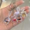 2pcs Transparent goldfish keychain, keychain accessory, pendant ornament, pendant accessory, ring clasp, bag accessory