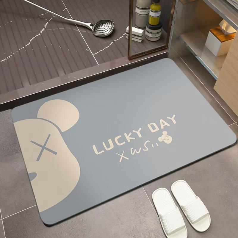

Diatom Mud Bathroom Moisture-wicking Soft Floor Rug Quick Drying Bathroom Door Mat Slip-resistant Mat Restroom Door Mat Dirt Resistant Carpet 50 * 80Cm