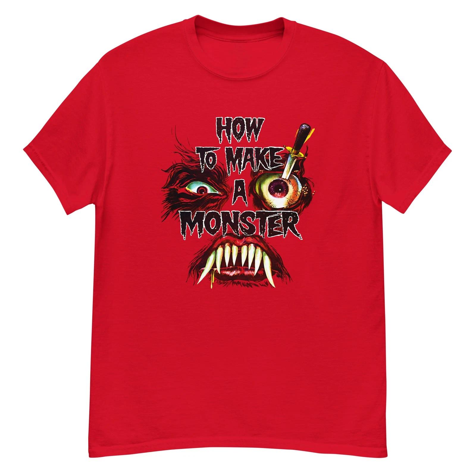 How to Make a Monster cult horror film fan art t-shirt L