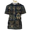 Ancient Egyptian Text 3d Printing T-shirt Pharaoh's Eye Egyptian Mural Creative Casual Short-sleeved Tshirt Tees Mens Clothes