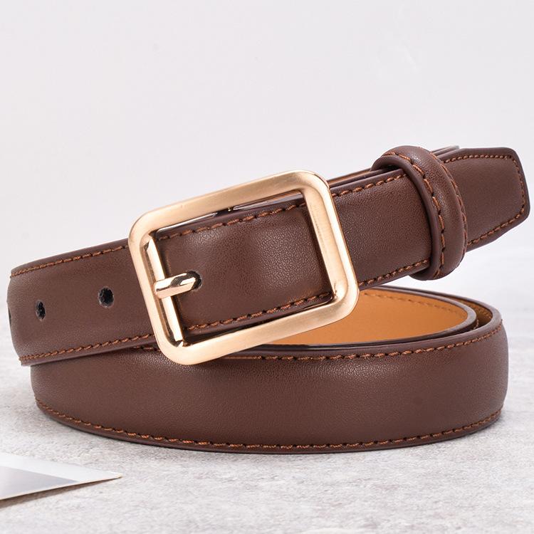 Belt Women'S Jeans Simple Decorative Thin Belt Girls Leather Pants Belt Tide